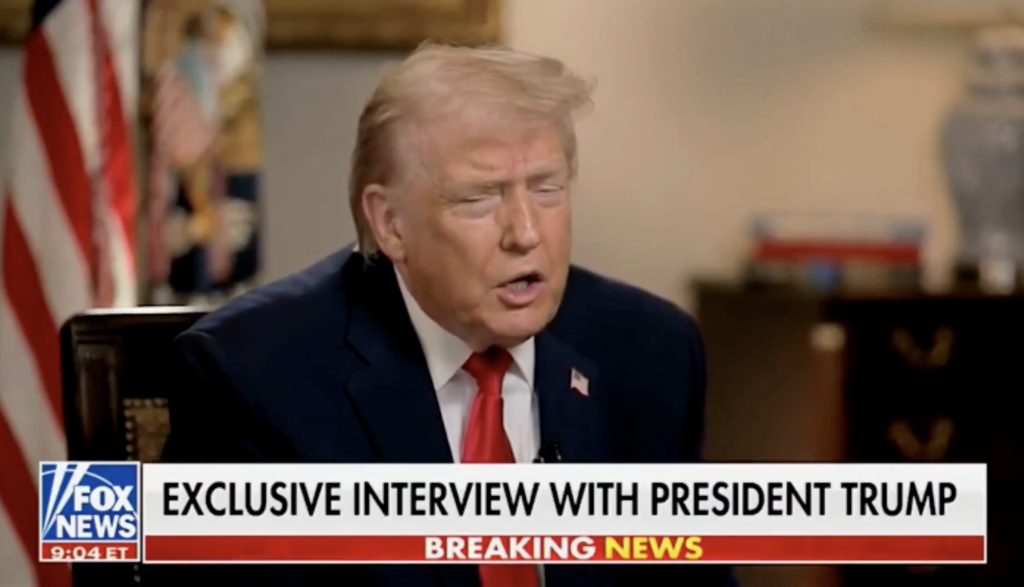 Donald Trump durante entrevista en Fox News sobre cárteles en México